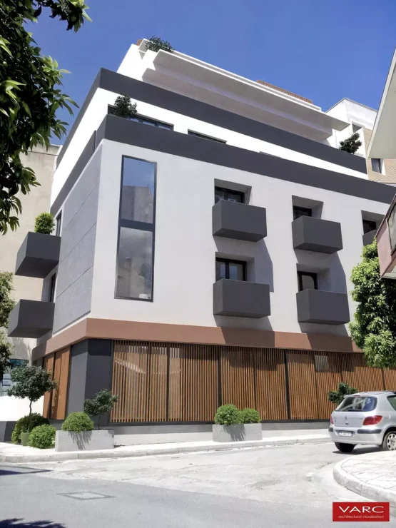 Modern residential architecture in Kerameikos Gazi, designed by architect Michalis Sirigos for PSI Constructions.