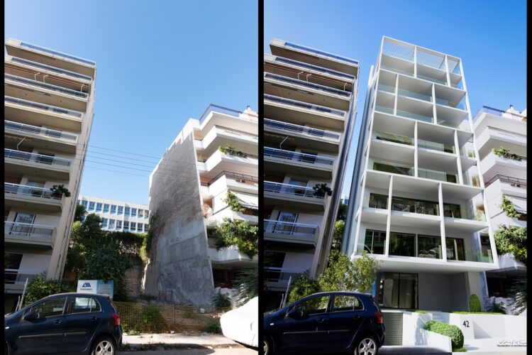 Artemidos 42 Palaio Faliro 7-Floor Residential Development by VARC Studio