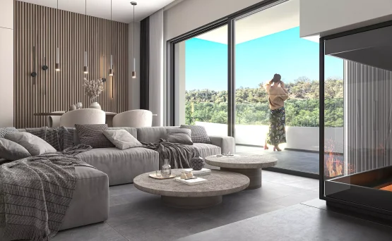 INTERIOR CAM 4 LIVING ROOM GALATSI RESIDENTIAL DEVELOPMENT  3d ARCHITECTURAL VISUALIZATION