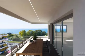 3D Rendering Athens - Alimos Residential Building Balcony View
