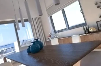 3D Rendering Athens - Alimos Residential Building Interior Details
