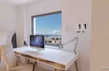3D Rendering Athens - Alimos Residential Building Interior Home Office Design
