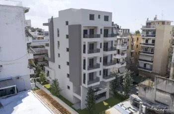 3D Rendering Athens - Alimos Residential Building Side View
