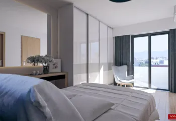 Elegant bedroom interior visualization by Varc Studio for PSI Constructions.