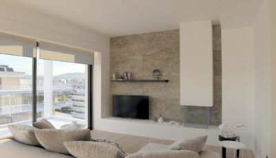 Artemidos 42 Palaio Faliro Living Room Interior Design Architectural Visualization VARC Studio