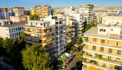 Artemidos 42 Palaio Faliro Drone Panorama Architectural Visualization VARC Studio