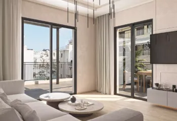 CAM 1 LIVINGROOM PASALIMANI RENOVATION PENTHOUSE 3D ARCHITECTURAL VISUALIZATION Φωτορεαλισμός Πειραιάς - Σαλόνι Pasalimani Renovation Penthouse - VARC