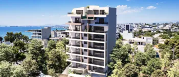 Modern apartment building in Alimos with views of the Ellinikon Urban Park - 3D Visualization