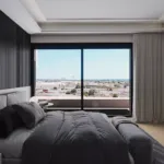 Modern minimalist bedroom interior visualization for Alimos residential development