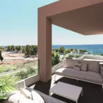 Residential balcony view over the Ellinikon Metropolitan Park, Alimos development - VARC Studio