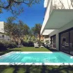 CAM 6 GARDEN POOL EXTERIOR GLYFADA RESIDENTIAL BUILDING 3D RENDERING