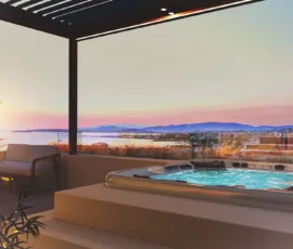 Rooftop infinity pool in Alimos with panoramic views of the Athens Riviera and Ellinikon Park Rooftop infinity pool in Alimos with panoramic views of the Athens Riviera and Ellinikon Park