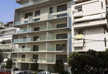 Αρχιτεκτονική απεικόνιση πολυκατοικίας στην Καλλιθέα από τον Μπακογιάννη, δημιουργία του VARC Studio.