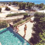 Modern balcony interior design and architectural rendering for a luxury apartment in Athens by VARC Studio.