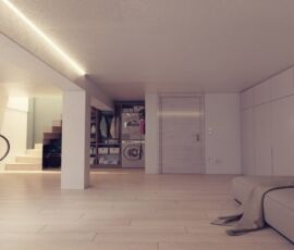 High-end 3D rendering of a luxury basement apartment in Dafni - VARC Studio High-end 3D rendering of a luxury basement apartment in Dafni - VARC Studio