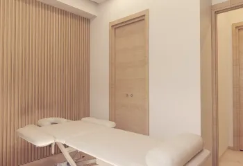 Modern physical therapy clinic interior visualization VARC