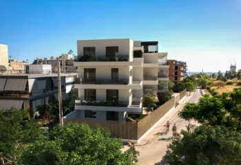 A stunning perspective of our latest project in Glyfada, Kritis street. Our 3D Rendering Services in Athens help developers showcase the seamless blend of modern architecture with the coastal beauty of the Athenian Riviera. Panoramic architectural visualization using 3D Rendering Services in Athens for a high-end apartment building in Glyfada.
