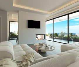 A masterclass in luxury interior visualization for our project on Kritis street, Glyfada. Modern interior design visualization using photorealistic 3D Rendering Services in Athens for a Glyfada apartment.